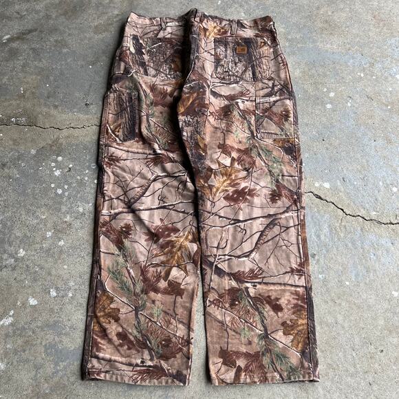 Vintage Y2K Carhartt Realtree camo work wear carpenter pants